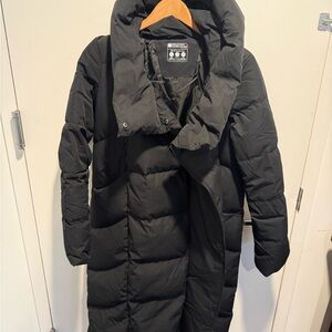 Black Hooded Puffer Coat
